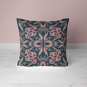 華美エレガンス入り炭ティール（緑がかった色） クッション