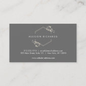 華美エレガントつる植物及び葉のエンブレム名刺 名刺 (裏面)