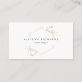 華美エレガントつる植物及び葉のエンブレム名刺 名刺