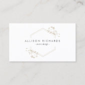 華美エレガントつる植物及び葉のエンブレム名刺 名刺 (正面)