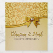 華美エレガントレトロ抽象芸術花離れ類 ワインラベル (シングルラベル)