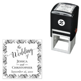 華美エレガントレースのよう縁どの大混乱 セルフインキングスタンプ
