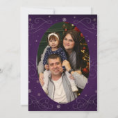 華美エレガント伝統的Photo Purple Christmas シーズンカード (裏面)