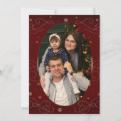 華美エレガント伝統的Photo Red Christmas シーズンカード (裏面)