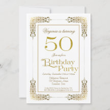 華美エレガント金ゴールドレース50thバースデーパーティー