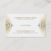 華美ガーリー金ゴールドレースデザイン 名刺 (裏面)