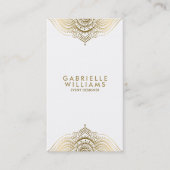 華美ガーリー金ゴールドレースデザイン 名刺 (正面)