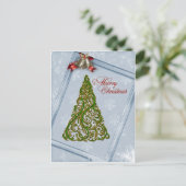 華美クリスマスツリーとベルのはがき シーズンポストカード (スタンド正面)