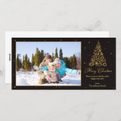 華美クリスマスツリーグリッター シーズンカード (正面/裏面)