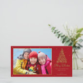 華美クリスマスツリー金ゴールド シーズンカード (スタンド正面)
