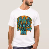 華美サイケデリックスカル Tシャツ (正面)