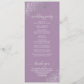 華美シルバーオンラベンダーシンプルエレガントな結婚式 プログラム (裏面)