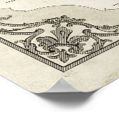 華美スクロ縁ど結婚ールの証明書 ポスター (角)