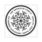 華美スノーフレークファミリー名&差出人住所 ラバースタンプ (インプリント)