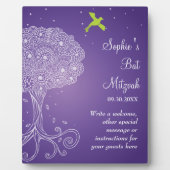 華美ツリー・オブ・ライフ・パープルバルミツワー フォトプラーク (正面)