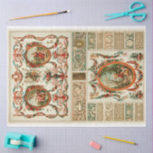 華美デカ縁どップ用の装飾およびポートレート 薄葉紙 (クラフト)