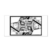 華美ハートク遊イーンズカー縁どド ラバースタンプ (インプリント)