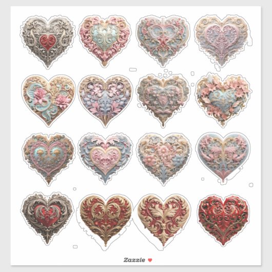 華美ハート シール (シート)