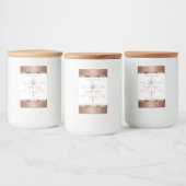 華美バラ金ゴールドグリッターホワイトプロダクトラベルロゴ フードラベル (ボトル)