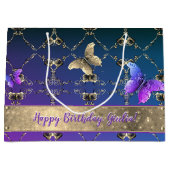 華美バラ&蝶抱き枕 ラージペーパーバッグ (正面)