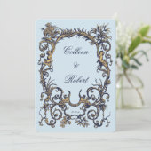 華美バロックアンティークc.1700sデザインとCherubs 招待状 (スタンド正面)