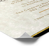 華美ビクトリアンコンテンポラリー結婚証明書 ポスター (角)