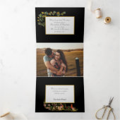 華美ビクトリアンフローラ 三つ折りクリスマスカード (内部)