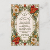 華美ビクトリアン縁どの結婚花 エンクロージャーカード (正面)