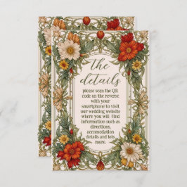 華美ビクトリアン縁どの結婚花 エンクロージャーカード