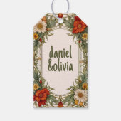 華美ビクトリアン縁どの結婚花 ギフトタグ (正面)