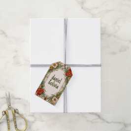 華美ビクトリアン縁どの結婚花 ギフトタグ