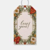 華美ビクトリアン縁どの結婚花 ギフトタグ (裏面)