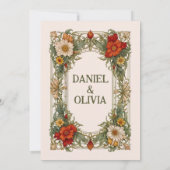 華美ビクトリアン縁どの結婚花 サンキューカード (裏面)