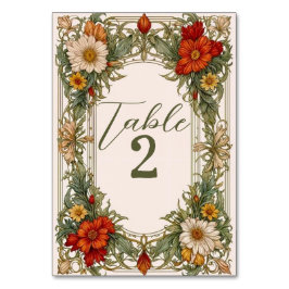 華美ビクトリアン縁どの結婚花 テーブルナンバー