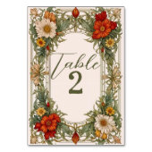 華美ビクトリアン縁どの結婚花 テーブルナンバー (正面)