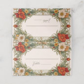 華美ビクトリアン縁どの結婚花 プレイスカード (外部開封)