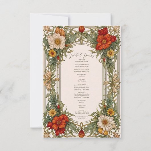 華美ビクトリアン縁どWildflower Program (裏面)