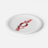 華美フェイクJOYクリスマスホリデー ペーパープレート (アングル)