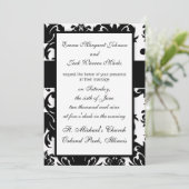 華美フォーマル白黒デザイン 招待状 (スタンド正面)