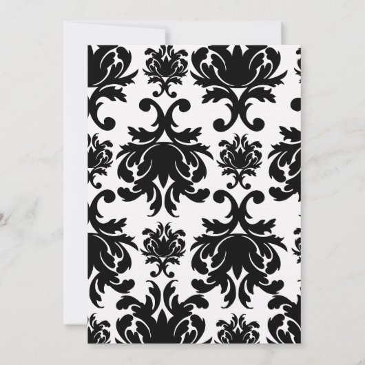 華美フォーマル白黒デザイン 招待状 (裏面)