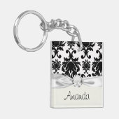 華美フォーマル白黒 キーホルダー (正面左)