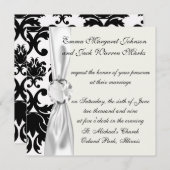 華美フォーマル白黒 招待状 (正面/裏面)