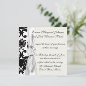 華美フォーマル白黒 招待状 (スタンド正面)