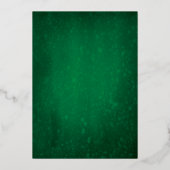 華美フレーム結婚したクリスマスグリーン写真 箔シーズンカード (裏面)