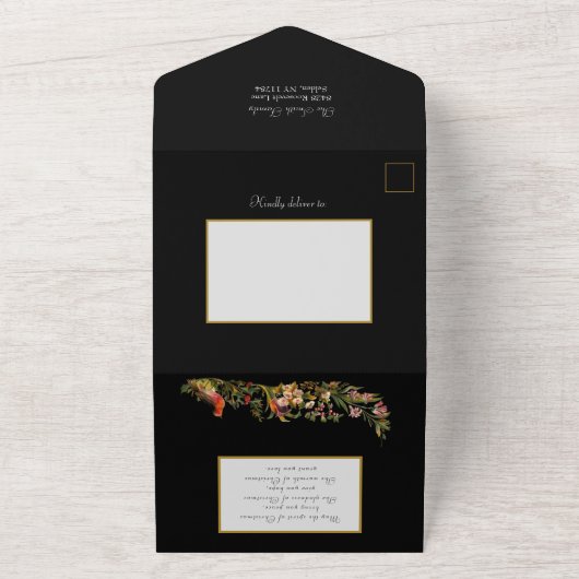 華美フローラビクトリアンの挨拶の写真 オールインワン招待状 (外側)