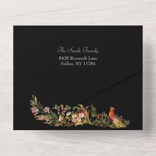 華美フローラビクトリアンの挨拶の写真 オールインワン招待状 (裏面)