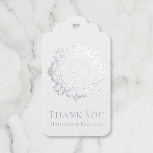 華美フローラモノグラ結婚ムありがとう ギフトタグ (正面)