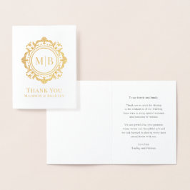 華美フローラモノグラ結婚ムありがとう 箔カード