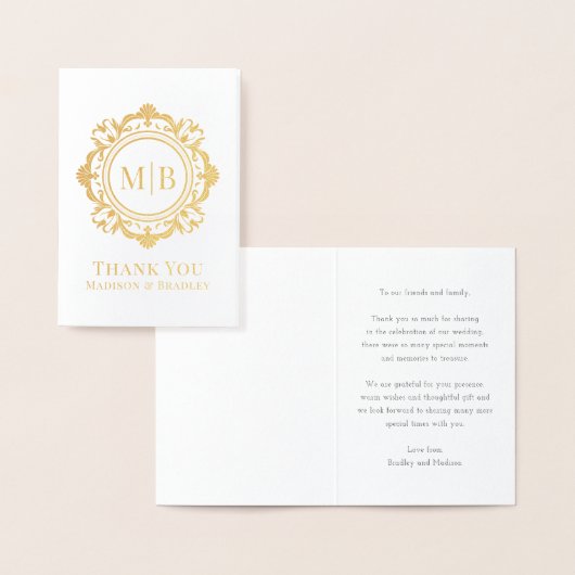 華美フローラモノグラ結婚ムありがとう 箔カード (ディスプレー)