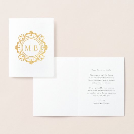 華美フローラモノグラ結婚ムありがとう 箔カード (ディスプレー)